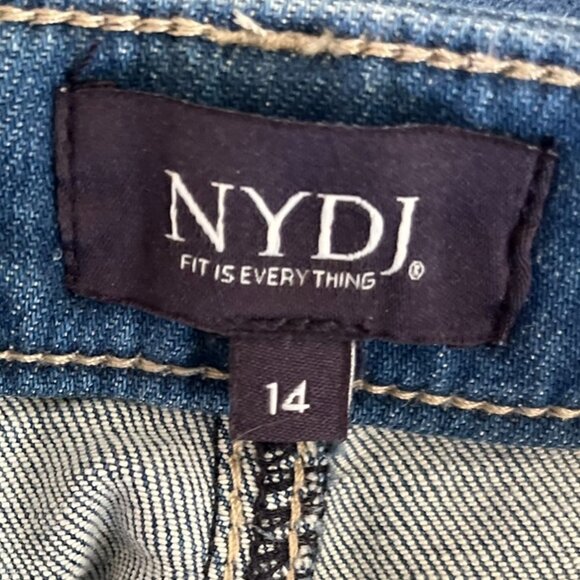 NYDJ Woman's Plus-Size Mia Palazzo Fairmont Stretch Flair Jeans Sz 14 - Picture 12 of 16